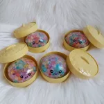 Csillámos, golyókkal töltött Dumpling Squishy nagy