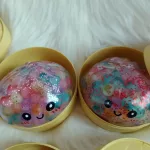 Csillámos, golyókkal töltött Dumpling Squishy nagy