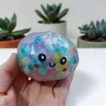 Csillámos, golyókkal töltött Dumpling Squishy nagy