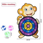 Tépőzáras célbadobó tábla, majom figurás gyermek darts