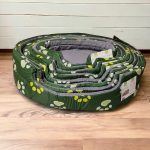 Ovális, tappancs mintás cica-, kutyafekhely, többféle méret 