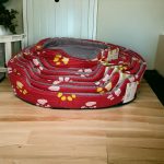 Ovális, tappancs mintás cica-, kutyafekhely, többféle méret 