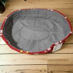 Ovális, tappancs mintás cica-, kutyafekhely, többféle méret 