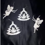 Glitteres, csillogó, fehér karácsonyfa díszek 