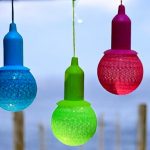 Felakasztható gömb dekorlámpa, elemes