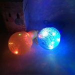 Felakasztható gömb dekorlámpa, elemes