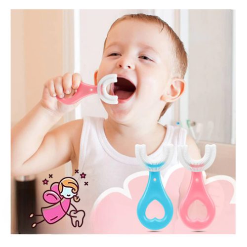 Innovatív, U alakú gyerek fogkefe 2-6 éves 