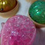 Glitteres világító, illatos Squishy Dumpling stresszoldó játék nagy
