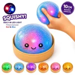 Glitteres világító, illatos Squishy Dumpling stresszoldó játék nagy