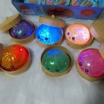 Glitteres világító, illatos Squishy Dumpling stresszoldó játék nagy