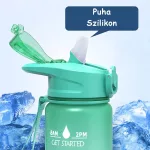 Ombre, színátmenetes motivációs kulacs, ivópalack 1 literes 