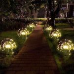 2 db napelemes földbe szúrható pitypang világítás 70 cm 120 LED 