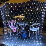 LED-es fényháló, kül- és beltéri, 2x2 m-es, toldható, sorolható