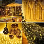 LED-es fényháló, kül- és beltéri, 2x2 m-es, toldható, sorolható
