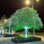 LED-es fényháló, kül- és beltéri, 2x2 m-es, toldható, sorolható