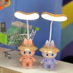 Labubu formájú gyerek asztali lámpa, rugalmas nyakkal, olvasáshoz, tanuláshoz