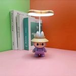 Labubu formájú gyerek asztali lámpa, rugalmas nyakkal, olvasáshoz, tanuláshoz