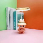 Labubu formájú gyerek asztali lámpa, rugalmas nyakkal, olvasáshoz, tanuláshoz
