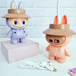 Labubu formájú gyerek asztali lámpa, rugalmas nyakkal, olvasáshoz, tanuláshoz