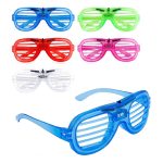 Világító Party szemüveg, rácsos 