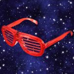 Világító Party szemüveg, rácsos 