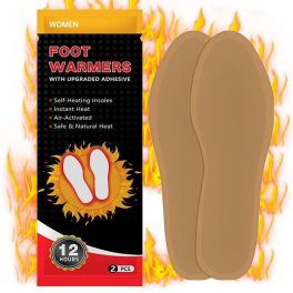 Önmelegítő talpbetét női és férfi méretben, 4 pár, 100% természetes anyagból, eldobható