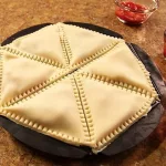 6 szeletes töltött pite, pizza, sütemény sütő forma