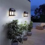 Napelemes, mozgásérzékelős, wolfram izzószál hatású kültéri LED lámpa, 3 izzóval 