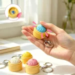 Kattintós Dumpling Kulcstartó – Cuki Stresszoldó Fidget Játék
