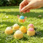 Kattintós Dumpling Kulcstartó – Cuki Stresszoldó Fidget Játék