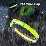 Újratölthető COB LED-es fejlámpa, szuperfényes, 230°-os széles fénysugárral, fényvisszaverő fejpánttal