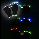 RGB ,világító LED kesztyű, fekete és fehér