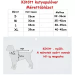 Karácsonyi, Manó mintás, kötött kutyapulóver, kutyaruha 