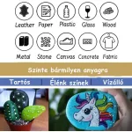 12db-os Akril filc készlet, kőre, textilre, fára, üvegre