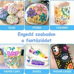 12db-os Akril filc készlet, kőre, textilre, fára, üvegre