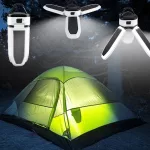 2in1 Napelemes háromágú LED lámpa + powerbank 