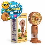 Capybara dizájn hordozható kézi ventilátor arcpermet