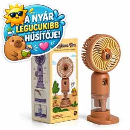 Capybara dizájn hordozható kézi ventilátor arcpermet