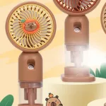 Capybara dizájn hordozható kézi ventilátor arcpermet
