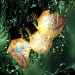 LED-es karácsonyfa függődísz, elemes, 3db