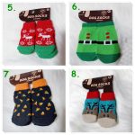 Karácsonyi kutyazokni , csúszásmentes talp, 4db 