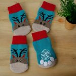 Karácsonyi kutyazokni , csúszásmentes talp, 4db 