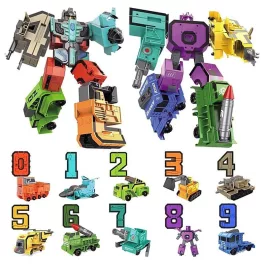   5 in 1 Transformer, számokból átalakuló Digital Robot építő játék 