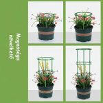 Virágtartó gyűrű, virágtámasz, állítható magasság 