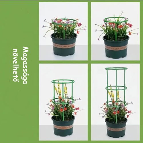 Virágtartó gyűrű, virágtámasz, állítható magasság 