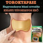 Természetes fájdalomcsillapító tapasz torokfájásra, gyógynövényes toroktapasz 