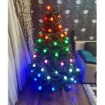 Színes, dekoratív gömb égősor 4,5 méter 