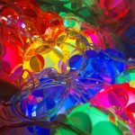 Színes, dekoratív gömb égősor 4,5 méter 