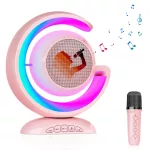 Bluetooth Karaoke hangszóró színes RGB fényekkel és mikrofonnal 