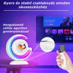 Bluetooth Karaoke hangszóró színes RGB fényekkel és mikrofonnal 